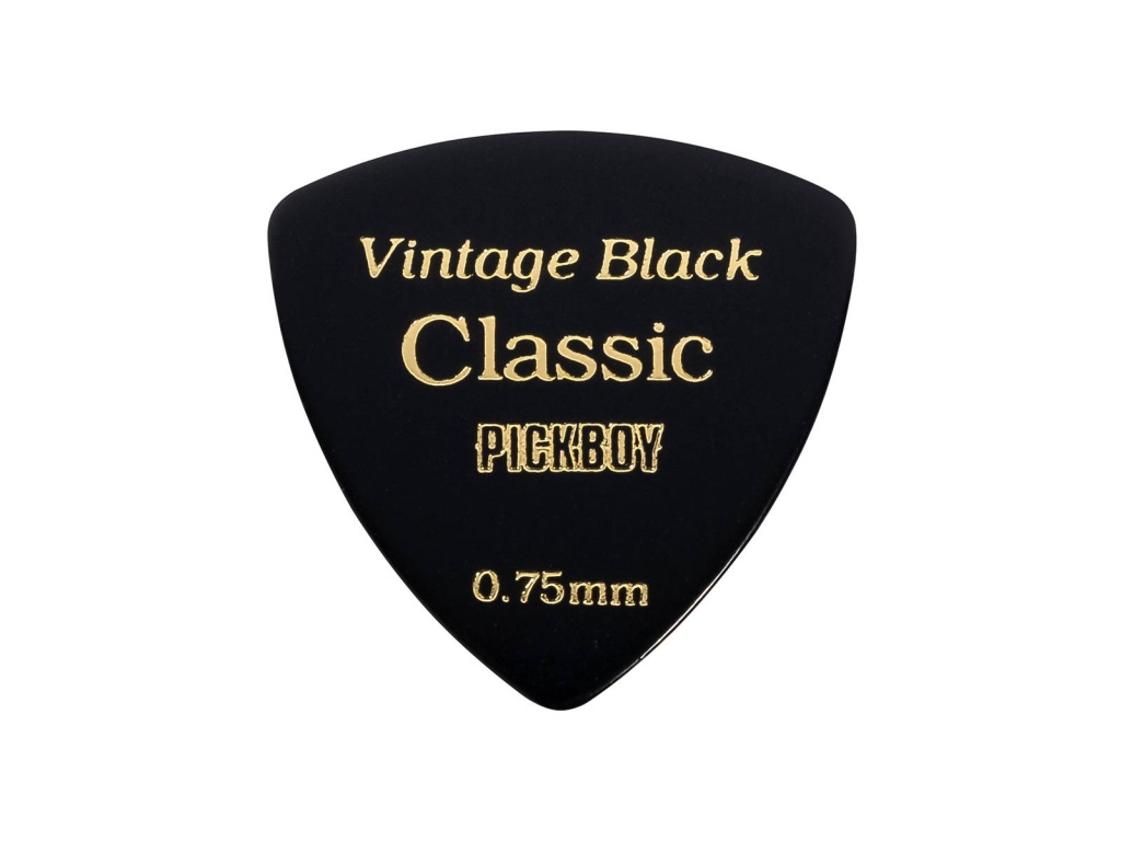 GP-04BL/075 Celluloid Vintage Classic Black Медиаторы 50шт, толщина 0.75мм, Pickboy
