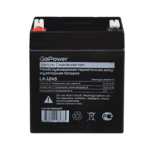 00-00016675 LA-1245 Аккумулятор cвинцово-кислотный 12В, GoPower