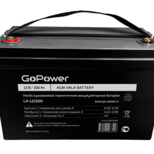 00-00025999 LA-121000 Аккумулятор cвинцово-кислотный 12В, GoPower