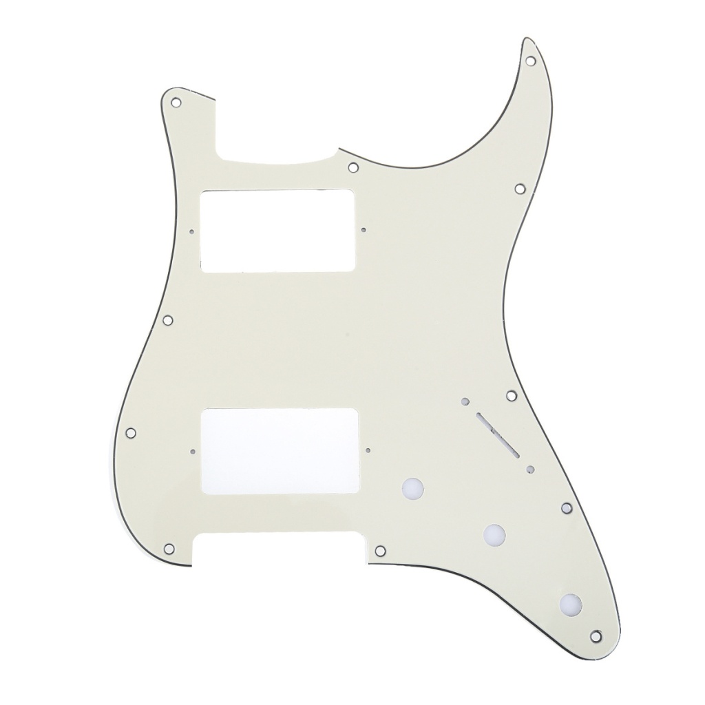 MX1379CM Пикгард для электрогитары Fender Stratocaster HH, 3 слоя, кремовая, Musiclily