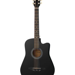 38C-M-BK Акустическая гитара, с вырезом, черная, Foix