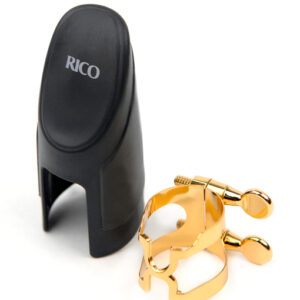 HCL1G H-Ligature Лигатура с колпачком для кларнета Bb, позолоченная, Rico