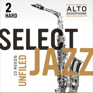RRS10ASX2H Select Jazz Unfiled Трости для саксофона альт, размер 2, жесткие (Hard), 10шт, Rico