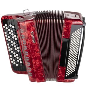 JH5120-RED Аккордеон кнопочный 70/120/7/2, красный, с футляром, Aurus