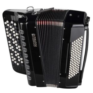 JH5096-BLACK Аккордеон кнопочный 70/96/7/2, черный, с футляром, Aurus