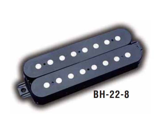 BH-22-8-P-BK-B Звукосниматель магнитный для 8-струнной гитары, хамбакер, бриджевый, черный, Belcat