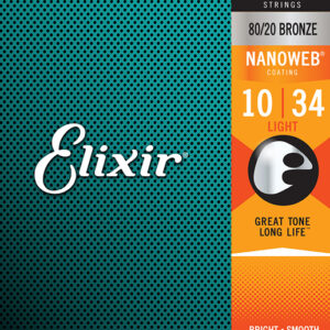 11500 NANOWEB Комплект струн для мандолины, Light, 10-34, Elixir