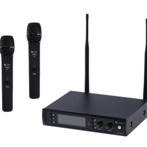 DSP-DUO-UHF-M850/F5 Беспроводная микрофонная система, 2 ручных передатчика, Prodipe