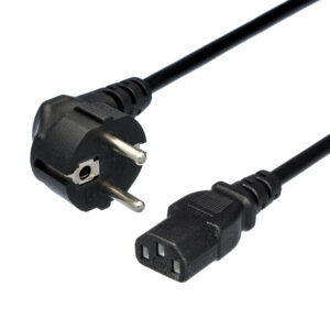 00-00024054 Кабель питания евровилка CEE 7/7-C13 (f) 1.8м ПВХ, 0.75мм, черный, GoPower