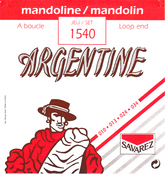 1540 Argentine Комплект струн для мандолины, петля, 10-34, Savarez
