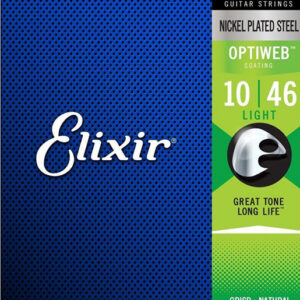 19052 Optiweb Комплект струн для электрогитары, никелированная сталь, Light 10-46, Elixir