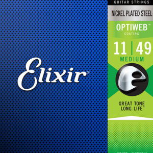 19102 Optiweb Комплект струн для электрогитары, никелированная сталь, Medium 11-49, Elixir