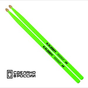 7KLHBGR5B 5B Барабанные палочки, граб, флуоресцентные зеленые, Kaledin Drumsticks