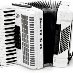 Achat-III-72/34-WH Achat 72 Аккордеон 34/72/III/5/3, белый, с ремнями и чехлом, Weltmeister