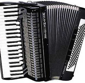 Saphir-IV-120/41-BK Saphir Аккордеон 41/120/IV/11/5, черный, с ремнями и чехлом, Weltmeister