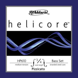 HP610-3/4M Helicore Pizzicato Комплект струн для контрабаса 3/4, среднее натяжение, D'Addario