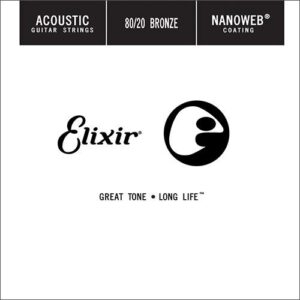 15159 Nanoweb Отдельная струна для акустической гитары, бронза 80/20, .059, Elixir