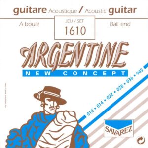 1610 Argentine Комплект струн для акустической джаз гитары, Extra Light, шарик, 10-45, Savarez