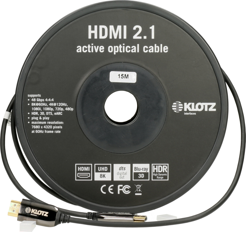 FOAUH015 Кабель HDMI оптический, 15 м, Klotz